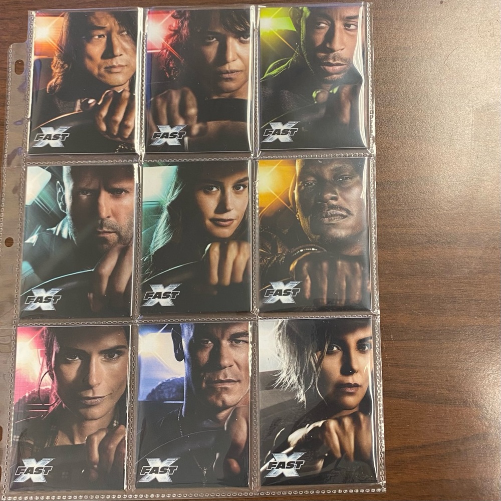 10 Card Base Set Fast X (2023) Movie Trading Cards Fast and the Furious